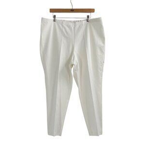 NWT Karen Kane Womens Plus Size 20W Piper Pants High Rise White Classic Pull On